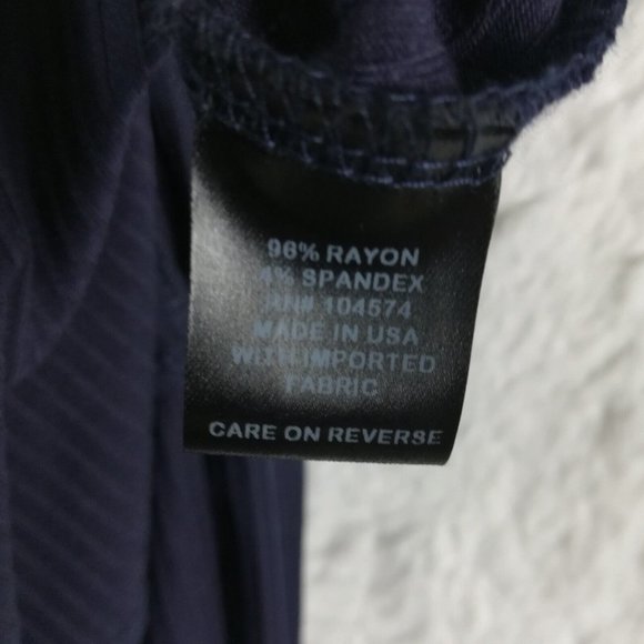 Vanity Room Womens‎ Midi Apron Navy Blue Ribbed Front Slit Pullover Sleeveless M - Picture 11 of 11